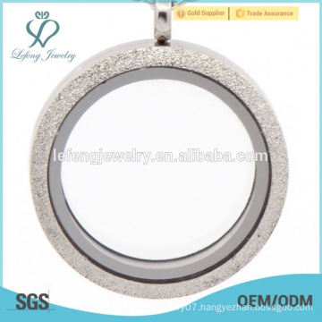 Stylish jewelry matte silver pendants , fashion design magnetic lockets for girls